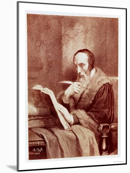 Portrait of John Calvin (1509-1564)-Ary Scheffer-Mounted Giclee Print