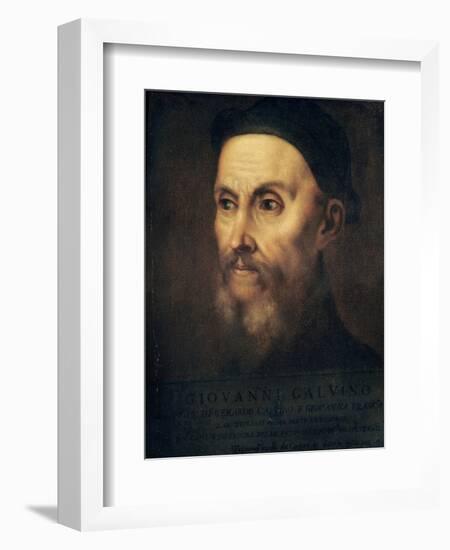 Portrait of John Calvin (1509-64)-Titian (Tiziano Vecelli)-Framed Giclee Print