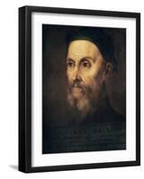 Portrait of John Calvin (1509-64)-Titian (Tiziano Vecelli)-Framed Giclee Print