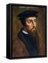Portrait of John Calvin-null-Framed Stretched Canvas