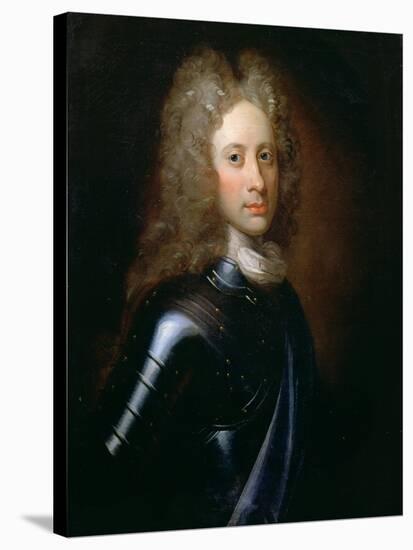 Portrait of John Campbell, 2nd Duke of Argyll (1678-1743) in Armour with a Garter Sash, C.1710-William Aikman-Stretched Canvas