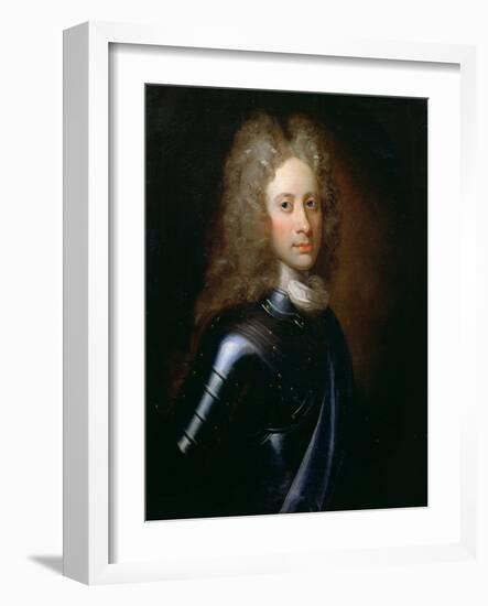 Portrait of John Campbell, 2nd Duke of Argyll (1678-1743) in Armour with a Garter Sash, C.1710-William Aikman-Framed Giclee Print