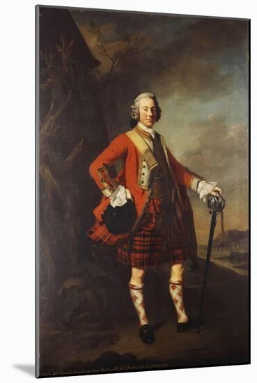 Portrait of John Campbell, 4th Earl of Loudon (1705-1782), Full-Length, in the Uniform of His…-Allan Ramsay-Mounted Giclee Print