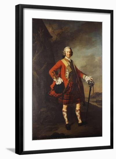 Portrait of John Campbell, 4th Earl of Loudon (1705-1782), Full-Length, in the Uniform of His…-Allan Ramsay-Framed Giclee Print