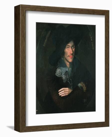 Portrait of John Donne, circa 1595-null-Framed Premium Giclee Print