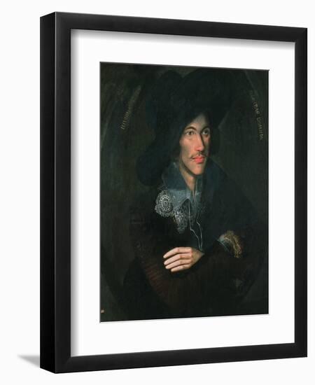 Portrait of John Donne, circa 1595-null-Framed Premium Giclee Print