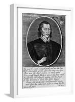 Portrait of John Donne, Dated 1591, Frontispiece to 'The Poems of John Donne', Published 1942-English School-Framed Giclee Print