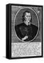 Portrait of John Donne, Dated 1591, Frontispiece to 'The Poems of John Donne', Published 1942-English School-Framed Stretched Canvas