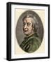 Portrait of John Dryden, English poet, (1631-1700)-French School-Framed Giclee Print