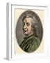 Portrait of John Dryden, English poet, (1631-1700)-French School-Framed Giclee Print