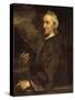 Portrait of John Evelyn-Godfrey Kneller-Stretched Canvas