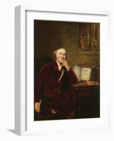 Portrait of John Hunter-Sir Joshua Reynolds-Framed Giclee Print