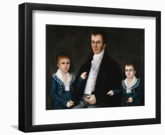 Portrait of John Jacob Anderson and His Sons, Edward and William-Joshua Johnson-Framed Giclee Print