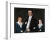 Portrait of John Jacob Anderson and His Sons, Edward and William-Joshua Johnson-Framed Giclee Print