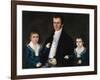 Portrait of John Jacob Anderson and His Sons, Edward and William-Joshua Johnson-Framed Giclee Print