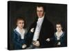 Portrait of John Jacob Anderson and His Sons, Edward and William-Joshua Johnson-Stretched Canvas