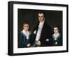 Portrait of John Jacob Anderson and His Sons, Edward and William-Joshua Johnson-Framed Giclee Print