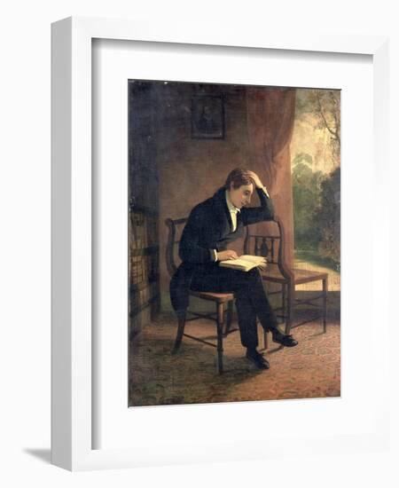 Portrait of John Keats (After Joseph Severn)-William Hilton-Framed Giclee Print