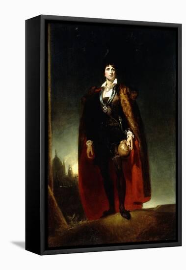 Portrait of John Kemble as Hamlet-Thomas Lawrence-Framed Stretched Canvas