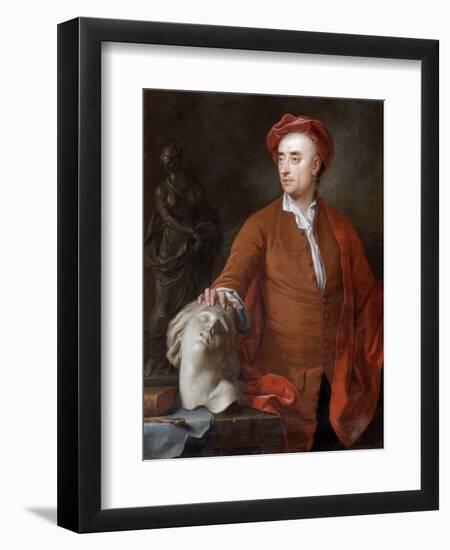 Portrait of John Michael Rysbrack, (Presume), 18th Century-Samuel Buck-Framed Giclee Print