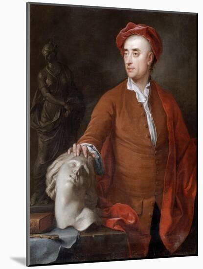 Portrait of John Michael Rysbrack, (Presume), 18th Century-Samuel Buck-Mounted Giclee Print