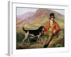 Portrait of John Peel (1776-1854) with One of His Hounds-Ramsay Richard Reinagle-Framed Giclee Print