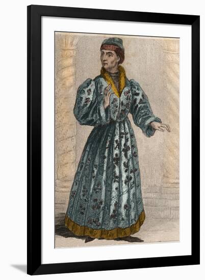 Portrait of John the Fearless (1371-1419) Duke of Burgundy-French School-Framed Giclee Print