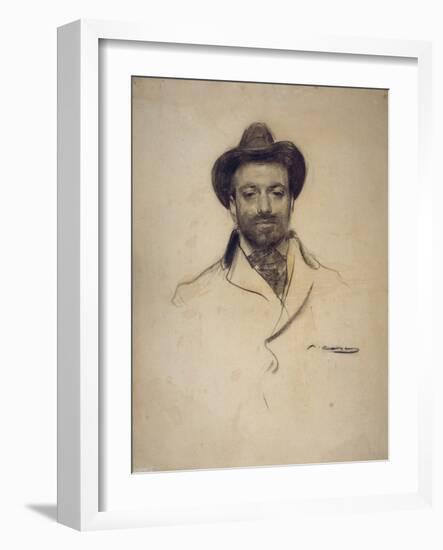 Portrait of Josep Maria Sert (1874-194)-Ramon Casas-Framed Giclee Print