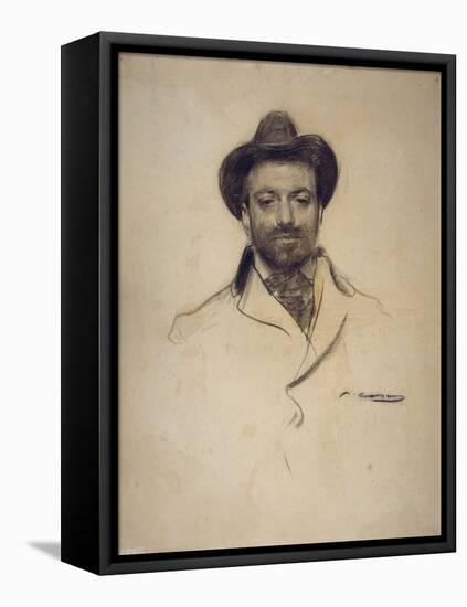 Portrait of Josep Maria Sert (1874-194)-Ramon Casas-Framed Stretched Canvas