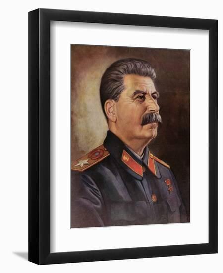 Portrait of Joseph Stalin circa 1945-50-null-Framed Giclee Print