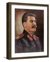 Portrait of Joseph Stalin circa 1945-50-null-Framed Giclee Print