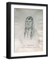 Portrait of Joseph Too-We-Tak-Hes Chief of the Nez Perce Indians-Gustav Sohon-Framed Giclee Print