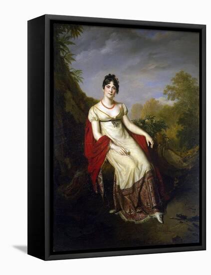 Portrait of Joséphine De Beauharnais, 1812-Firmin Massot-Framed Stretched Canvas