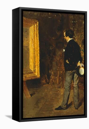 Portrait of Journalist Martino Cafiero, 1872-Giuseppe De Nittis-Framed Stretched Canvas