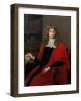 Portrait of 'Judge Jeffreys', George Jeffreys, 1st Baron (1648-89)-John Michael Wright-Framed Giclee Print