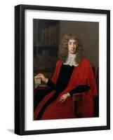 Portrait of 'Judge Jeffreys', George Jeffreys, 1st Baron (1648-89)-John Michael Wright-Framed Giclee Print