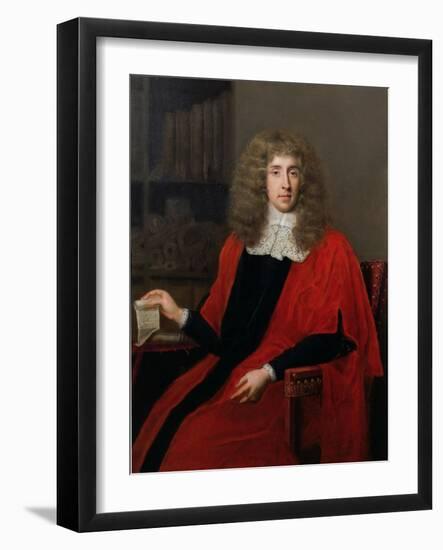 Portrait of 'Judge Jeffreys', George Jeffreys, 1st Baron (1648-89)-John Michael Wright-Framed Giclee Print