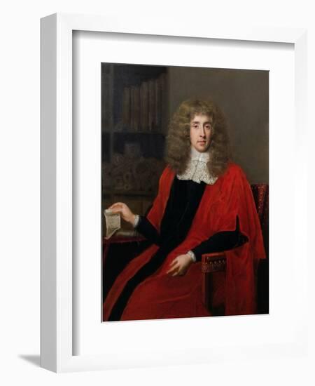 Portrait of 'Judge Jeffreys', George Jeffreys, 1st Baron (1648-89)-John Michael Wright-Framed Giclee Print