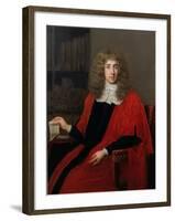 Portrait of 'Judge Jeffreys', George Jeffreys, 1st Baron (1648-89)-John Michael Wright-Framed Giclee Print