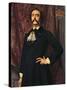 Portrait of Jules Barbey D'Aurevilly-Emile Levy-Stretched Canvas