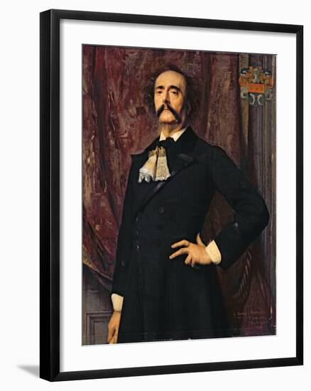 Portrait of Jules Barbey D'Aurevilly-Emile Levy-Framed Giclee Print