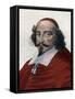 Portrait of Jules Mazarin (1602-1661), French Italian cardinal, diplomat, and politician-French School-Framed Stretched Canvas