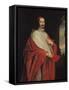 Portrait of Jules Mazarin-Philippe De Champaigne-Framed Stretched Canvas