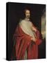 Portrait of Jules Mazarin-Philippe De Champaigne-Stretched Canvas