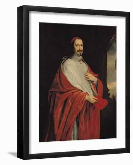 Portrait of Jules Mazarin-Philippe De Champaigne-Framed Giclee Print