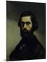 Portrait of Jules Valles circa 1861-Gustave Courbet-Mounted Giclee Print