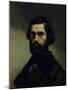 Portrait of Jules Valles circa 1861-Gustave Courbet-Mounted Giclee Print