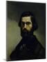 Portrait of Jules Valles circa 1861-Gustave Courbet-Mounted Giclee Print