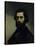 Portrait of Jules Valles circa 1861-Gustave Courbet-Stretched Canvas