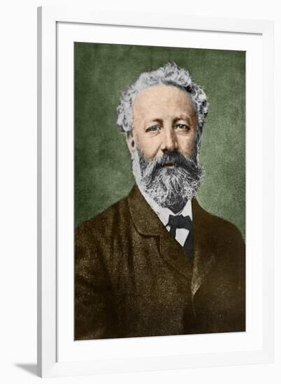 Portrait of Jules Verne by Nadar-Stefano Bianchetti-Framed Giclee Print